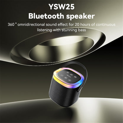 Kannettava Bluetooth-kaiutin Yesido YSW25, 5W, RGB, Musta