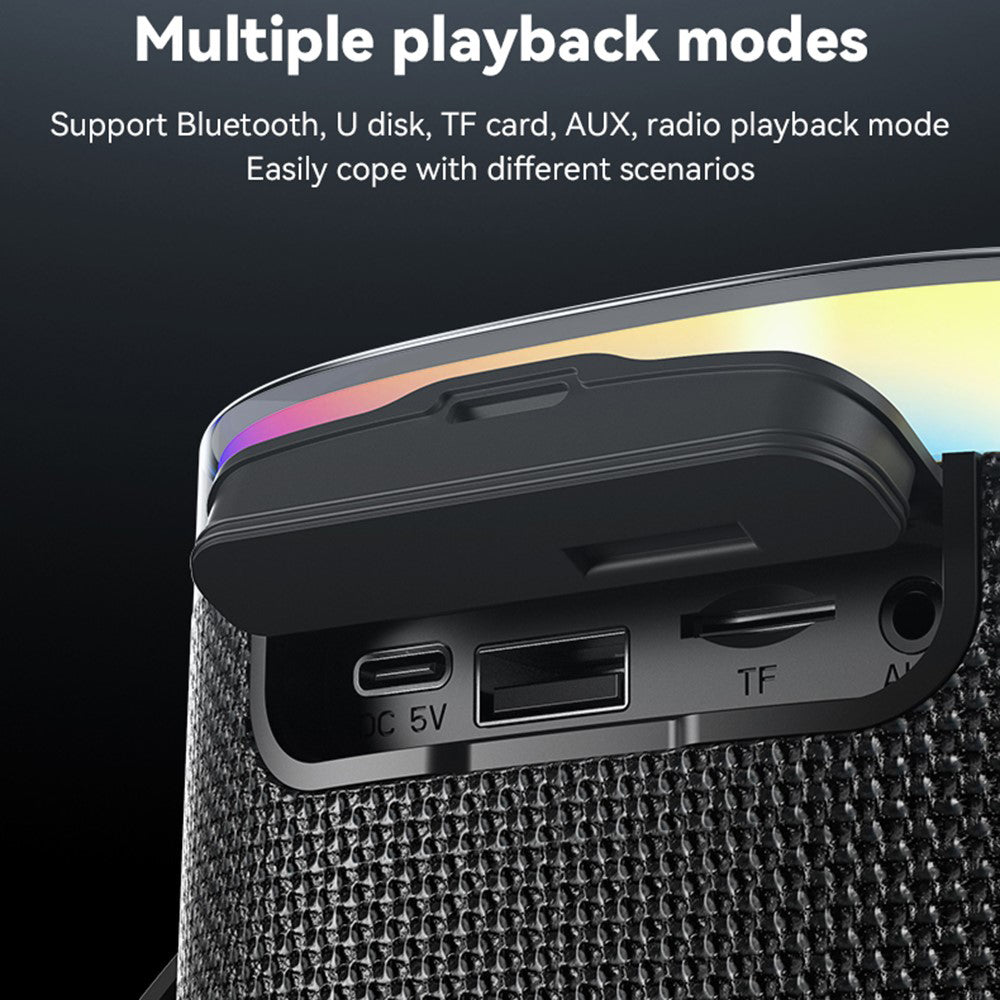 Kannettava Bluetooth-kaiutin Yesido YSW25, 5W, RGB, Musta