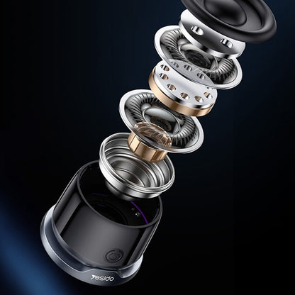 Kannettava Bluetooth-kaiutin Yesido YSW32, 3W, RGB, Musta