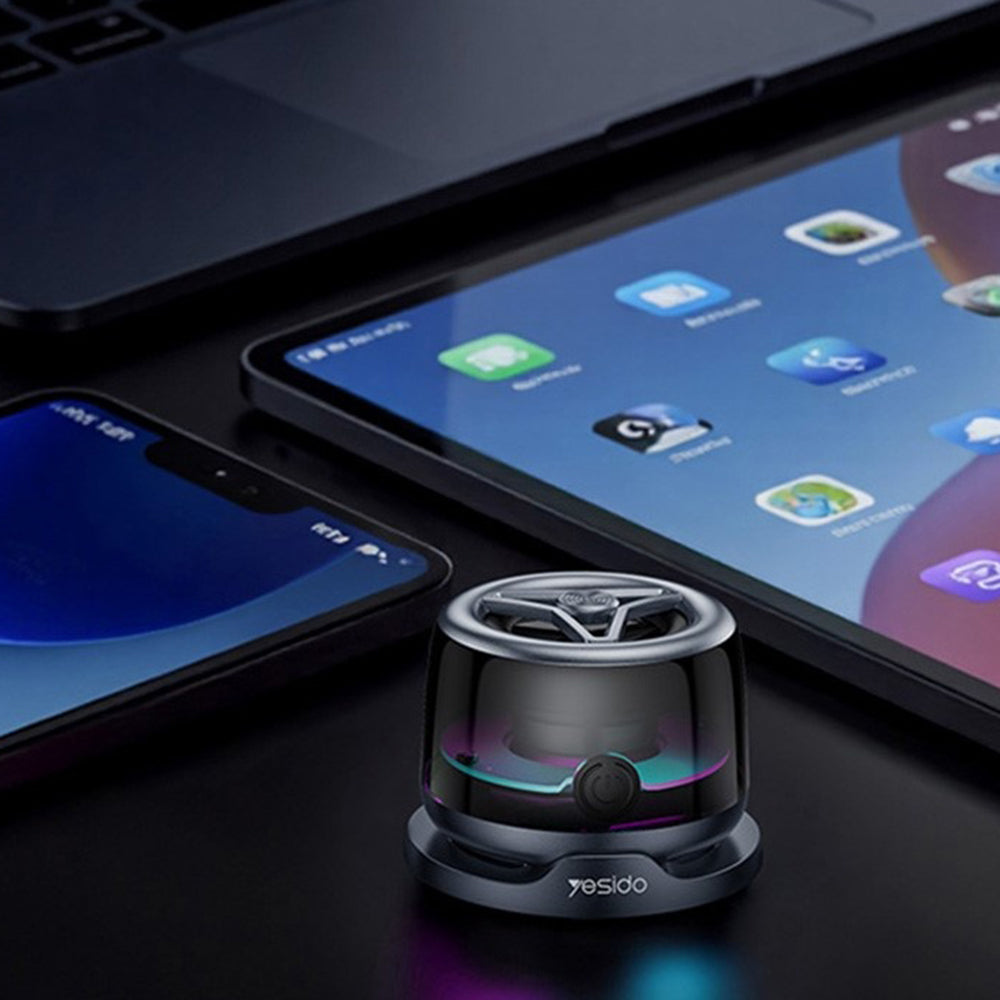 Kannettava Bluetooth-kaiutin Yesido YSW32, 3W, RGB, Musta