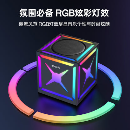 Bluetooth-kaiutin Yesido YSW34, 8W, RGB, Musta