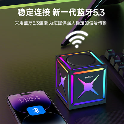 Bluetooth-kaiutin Yesido YSW34, 8W, RGB, Musta