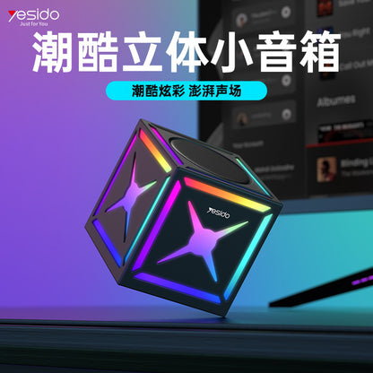 Bluetooth-kaiutin Yesido YSW34, 8W, RGB, Musta