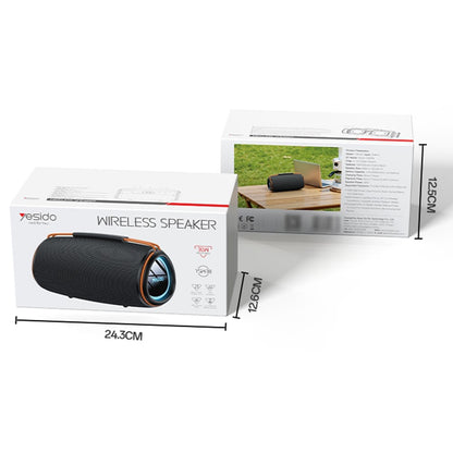 Bluetooth-kaiutin Yesido YSW38, 30W, TWS, RGB, Musta