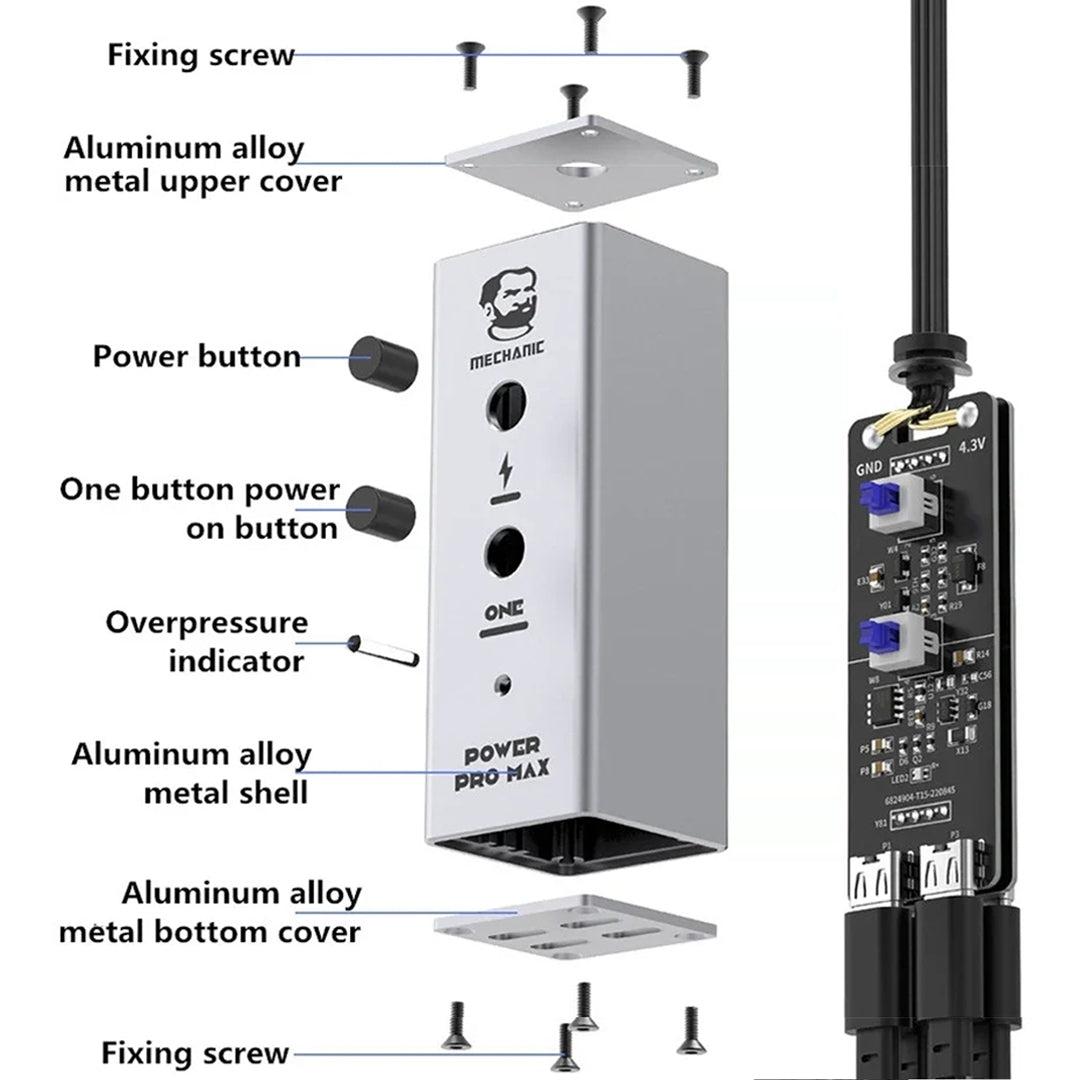 Mechanic Power Pro Max -virtajohto Apple iPhone 6 - 13 Pro Max -sarjoille