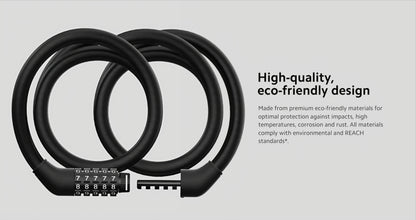 Xiaomi sähköpotkulaudan musta varkaudenestokaapeli BHR6751GL