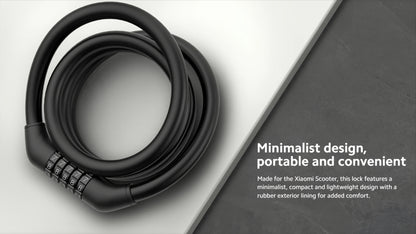 Xiaomi sähköpotkulaudan musta varkaudenestokaapeli BHR6751GL