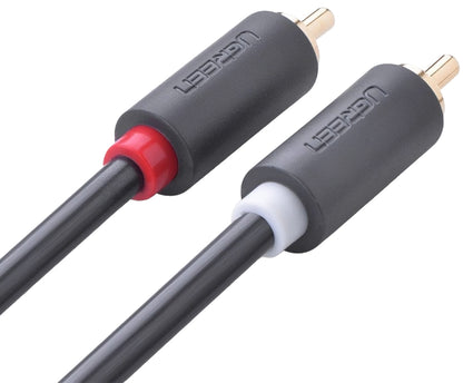 UGREEN AV104 Audio Cable, 2 x RCA - 2 x RCA, 5m, Musta
