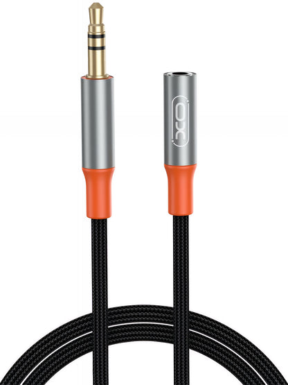 Audiojohto 3.5mm - 3.5mm XO Design NB-R269A, 1m, Musta