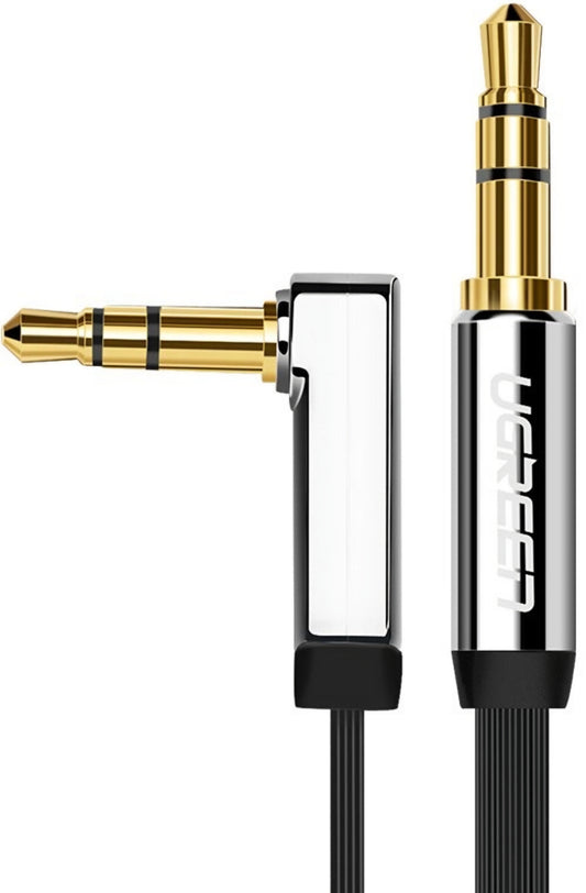 Audiojohto 3.5mm - 3.5mm UGREEN AV119 Angled, 3m, Musta