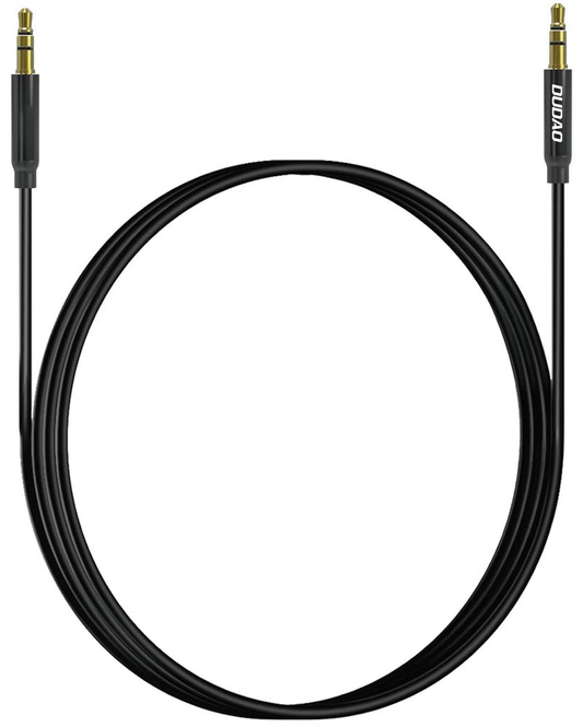 3,5 mm - 3,5 mm Dudao L12s äänikaapeli, 1 m, musta