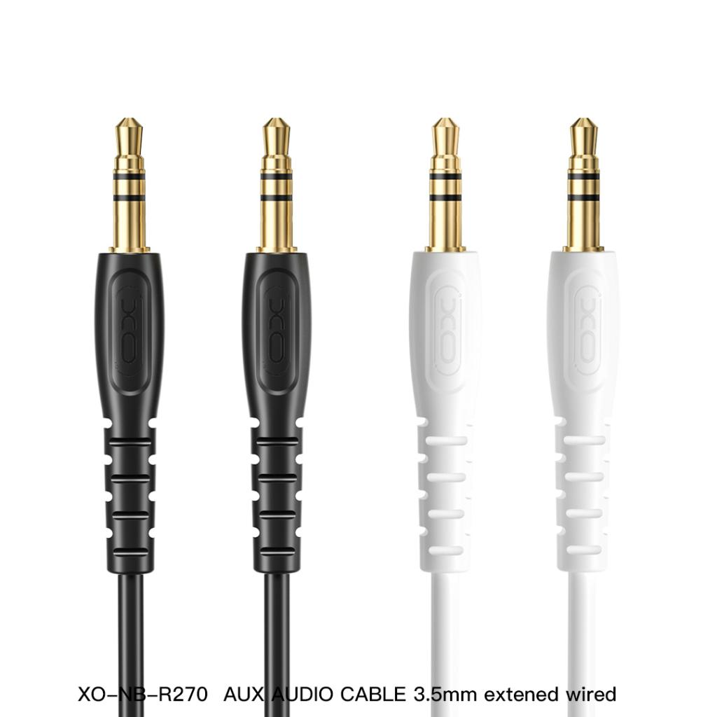 Audiojohto 3.5mm - 3.5mm XO Design NB-R270, 1m, Musta