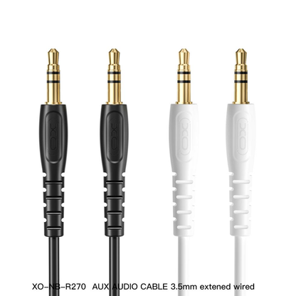 Audiojohto 3.5mm - 3.5mm XO Design NB-R270, 1m, Musta