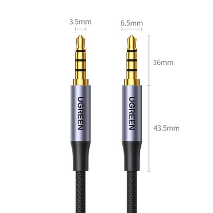 3,5 mm - 3,5 mm UGREEN AV183 äänikaapeli, 1,5 m, musta