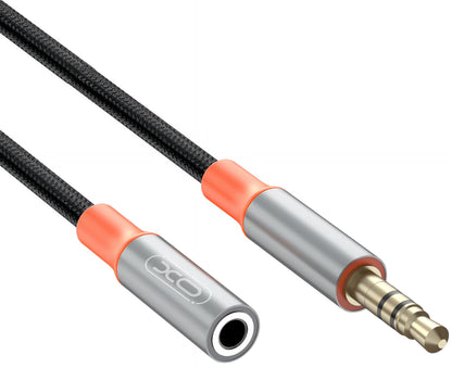 Audiojohto 3.5mm - 3.5mm XO Design NB-R269A, 1m, Musta