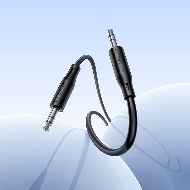 3,5 mm - 3,5 mm Borofone BL26 Standard äänikaapeli, 1 m, musta