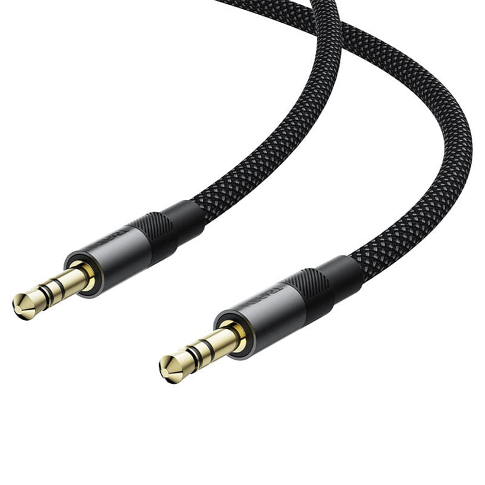 Audiojohto 3.5mm - 3.5mm Acefast J10, 1m, Musta