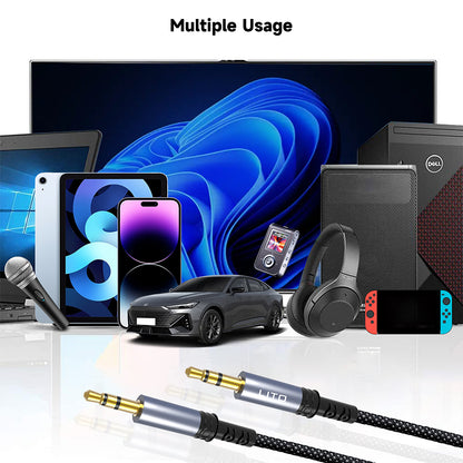 Audiojohto 3.5mm - 3.5mm Lito LA01D, 1m, Musta