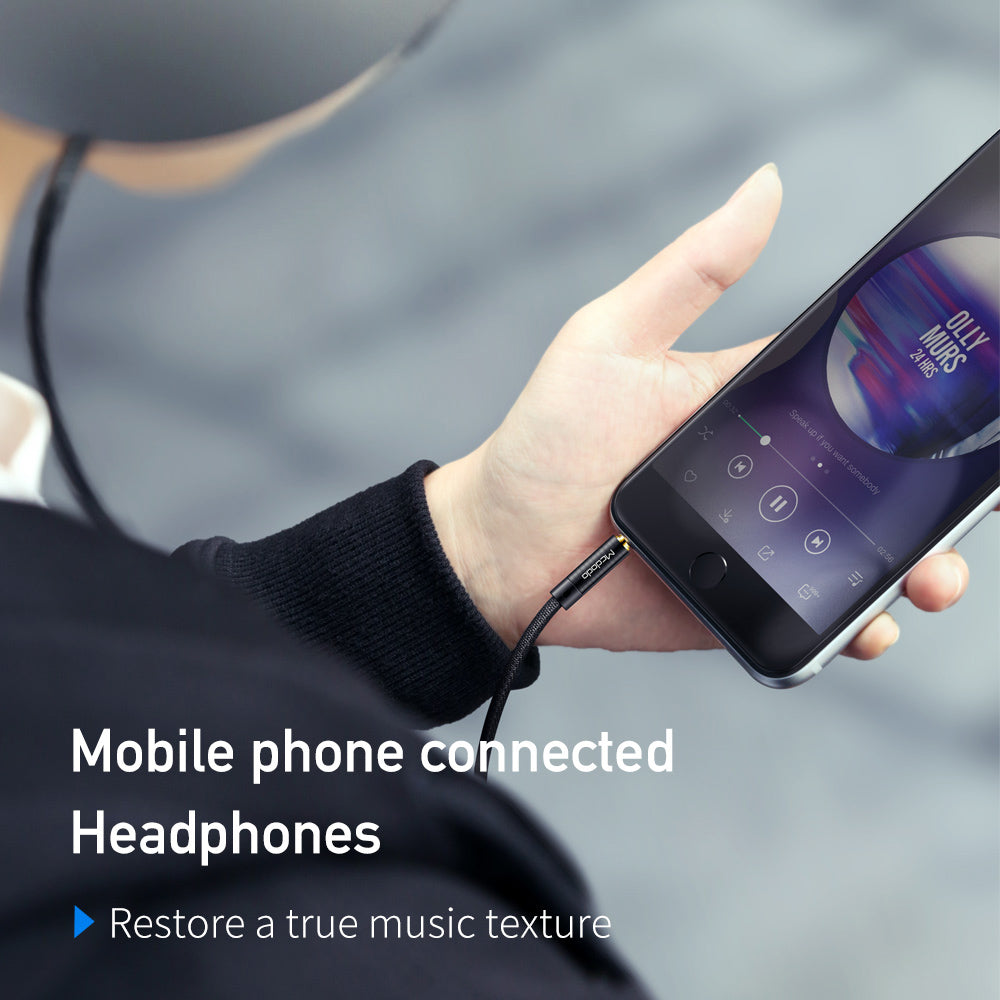 Audiojohto 3.5mm - 3.5mm McDodo CA-6640, 1.2m, Musta