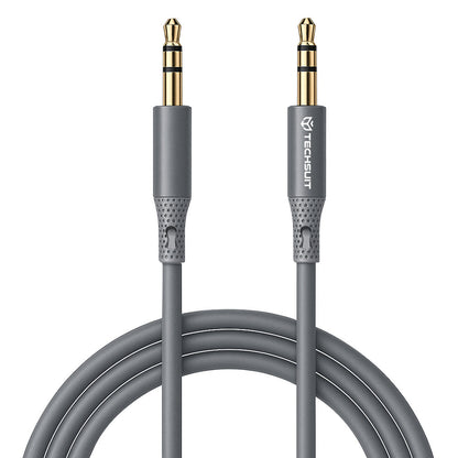 Audiojohto 3.5mm - 3.5mm Techsuit AC3 SoundFlex, 1m, Harmaa