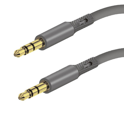Audiojohto 3.5mm - 3.5mm Techsuit AC3 SoundFlex, 1m, Harmaa