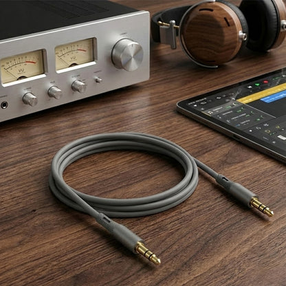 Audiojohto 3.5mm - 3.5mm Techsuit AC3 SoundFlex, 1m, Harmaa