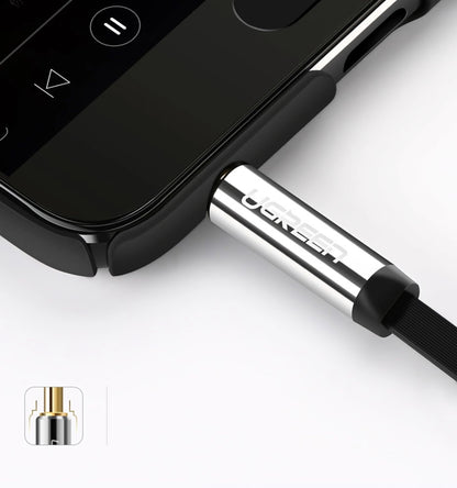 Audiojohto 3.5mm - 3.5mm UGREEN AV119 Angled, 2m, Musta