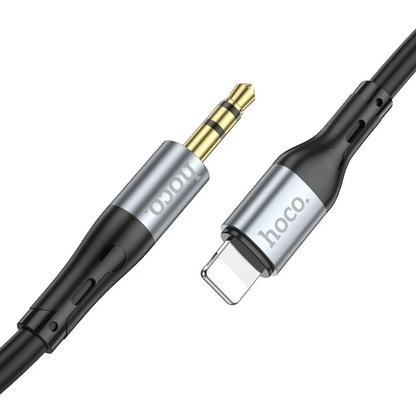 Audio Lightning -kaapeli 3,5 mm HOCO UPA22, 1 m, Musta