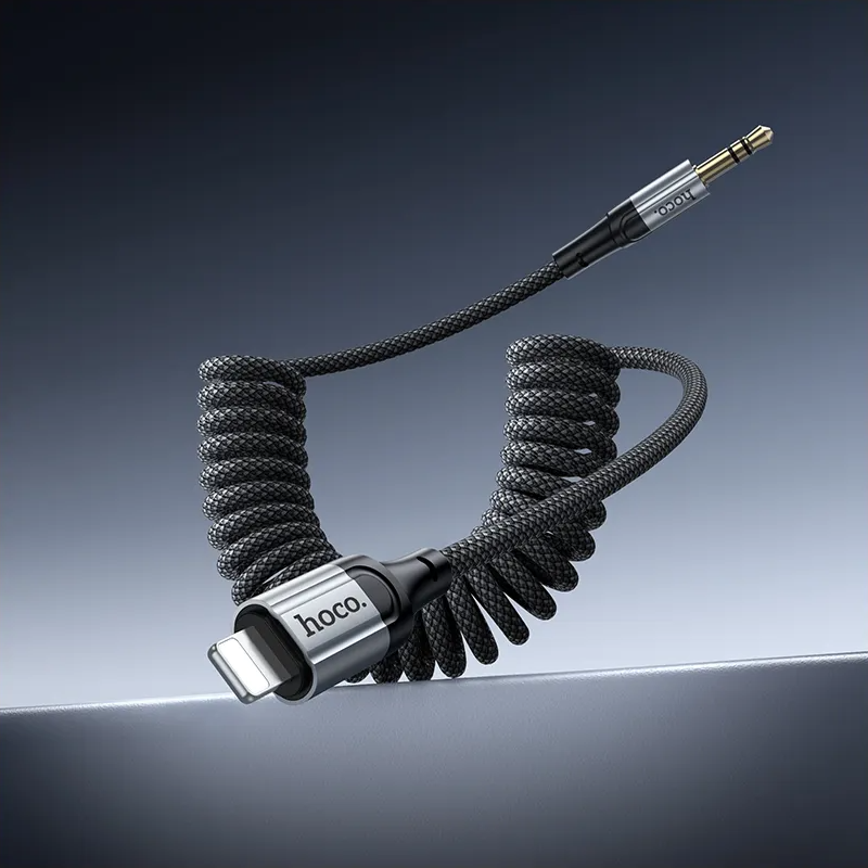 Audio Lightning -kaapeli 3.5mm HOCO UPA33A, 1.5m, Musta