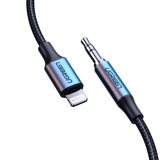 Audio Lightning -kaapeli, 3.5mm UGREEN US315 (70509), 1m, Musta
