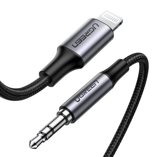 Audio Lightning -kaapeli, 3.5mm UGREEN US315 (70509), 1m, Musta