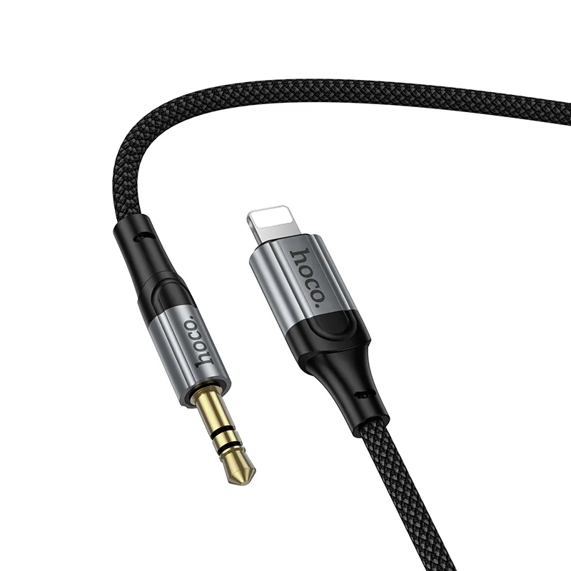 Audio Lightning -kaapeli 3.5mm HOCO UPA33A, 1.5m, Musta