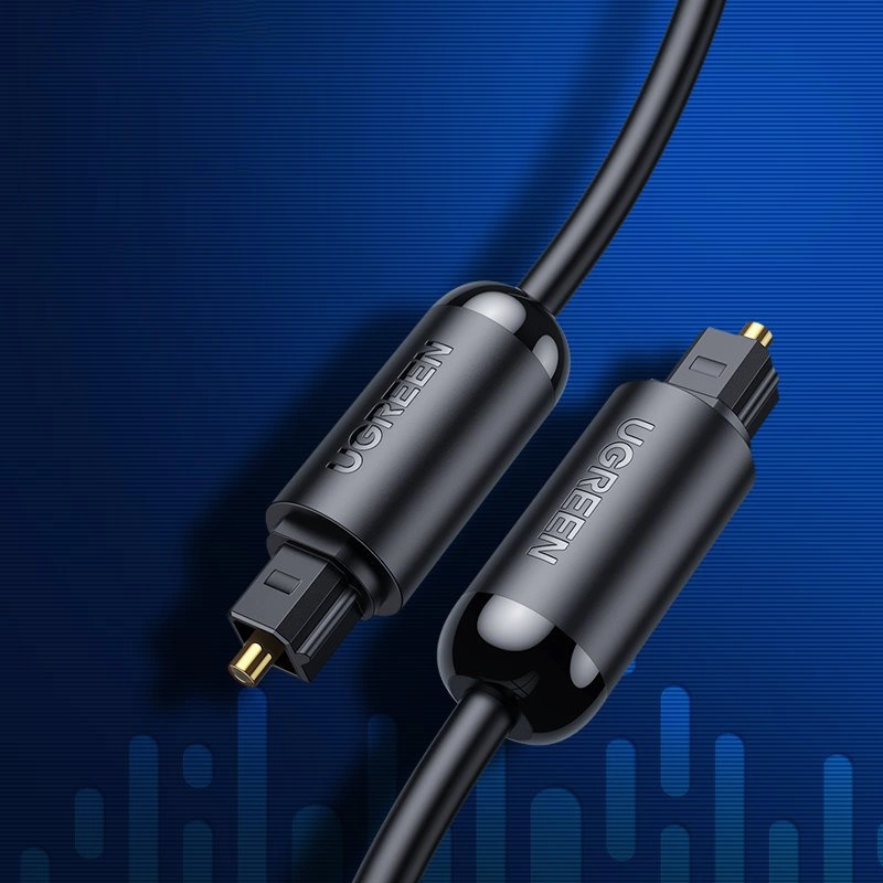 UGREEN AV122 Optinen Äänikaapeli, Toslink / SPDIF, 1.5m, Musta