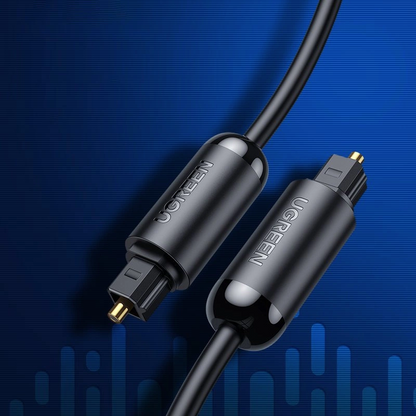UGREEN AV122 Optinen Äänikaapeli, Toslink / SPDIF, 1.5m, Musta