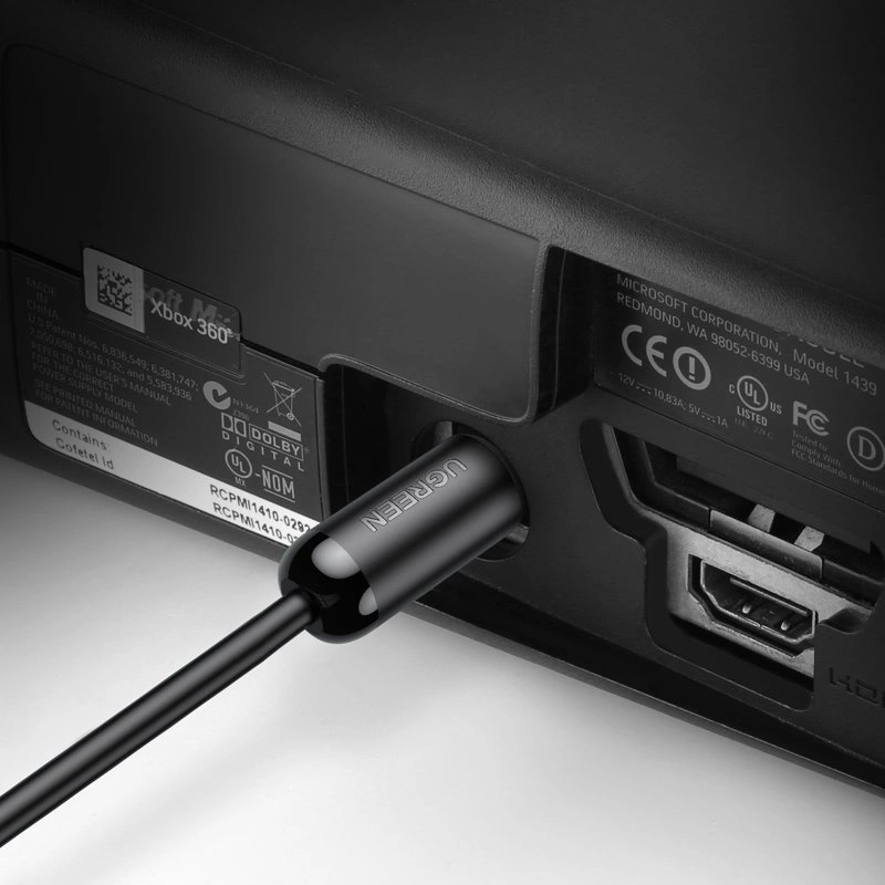 UGREEN AV122 Optinen Äänikaapeli, Toslink / SPDIF, 1.5m, Musta