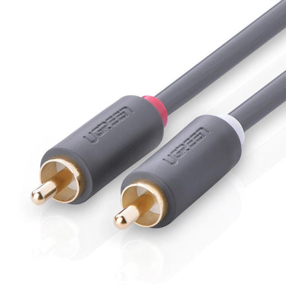 UGREEN AV104 Audio Cable, 2 x RCA - 2 x RCA, 2m, Musta