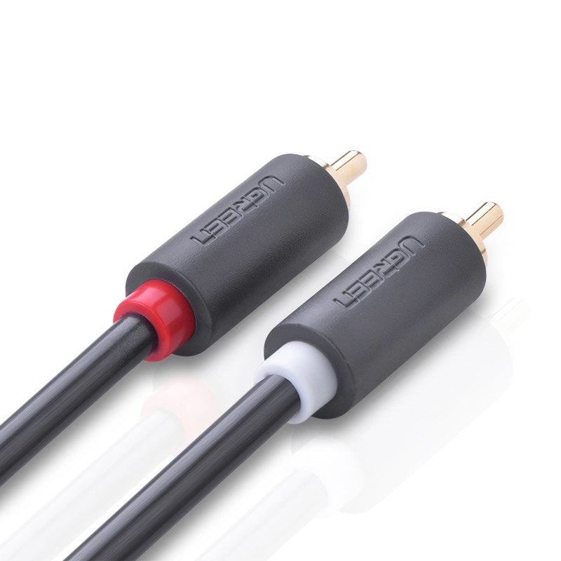 UGREEN AV104 Audio Cable, 2 x RCA - 2 x RCA, 2m, Musta