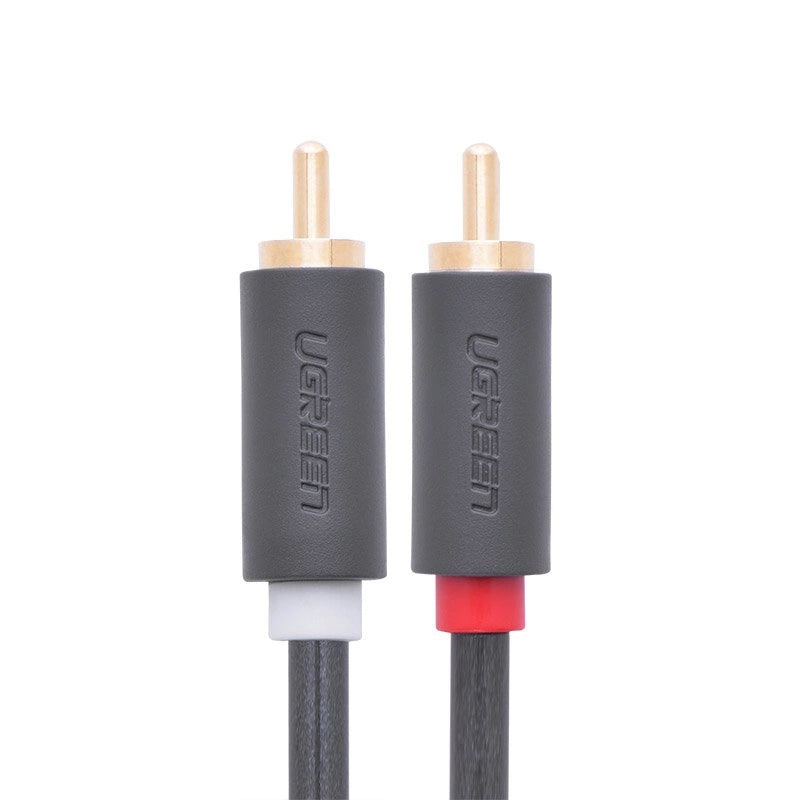 UGREEN AV104 Audio Cable, 2 x RCA - 2 x RCA, 2m, Musta