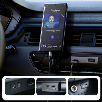 USB-C - 3,5 mm Joyroom SY-A07 -audiokaapeli, 1,2 m, musta