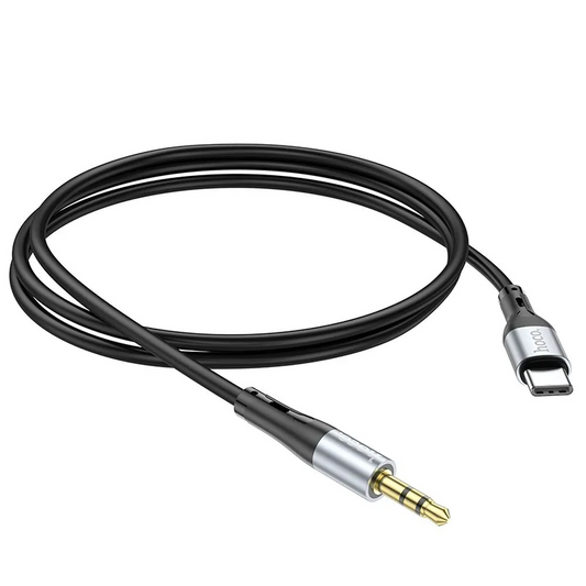 USB-C - 3,5 mm HOCO UPA22 -audiokaapeli, 1 m, musta