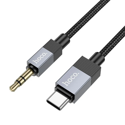 USB-C - 3.5mm HOCO UPA32B -audiokaapeli, 1m, Musta