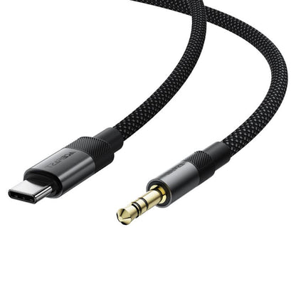 Audio USB-C - 3,5 mm Acefast J11, 1 m, Musta