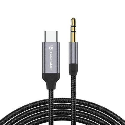 Audiojohto USB-C - 3.5mm Techsuit AC11 FuseXound, 0.5m, Harmaa