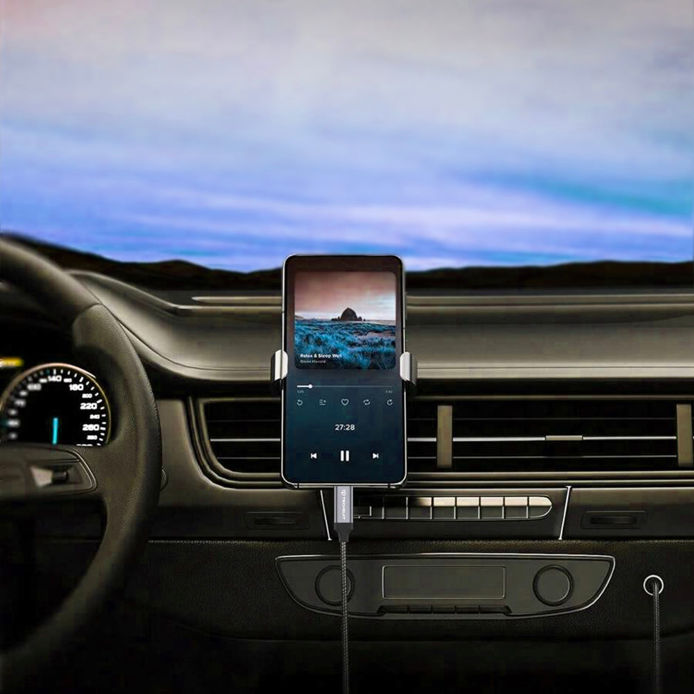 Audiojohto USB-C - 3.5mm Techsuit AC11 FuseXound, 0.5m, Harmaa