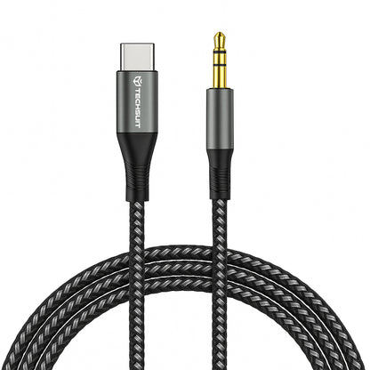 Audiojohto USB-C - 3.5mm Techsuit AC16 NexaSound, 1m, Harmaa