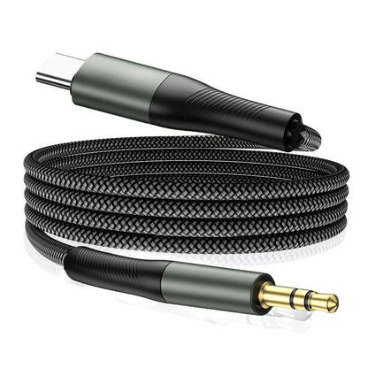 Audiojohto USB-C - 3.5mm Techsuit AC16 NexaSound, 1m, Harmaa