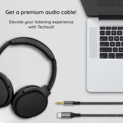 Audiojohto USB-C - 3.5mm Techsuit AC16 NexaSound, 1m, Harmaa