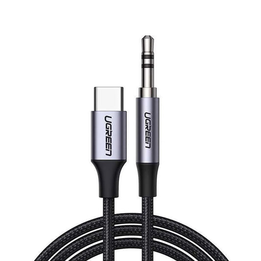 USB-C - 3,5 mm äänikaapeli UGREEN CM450 (20192), 1 m, harmaa