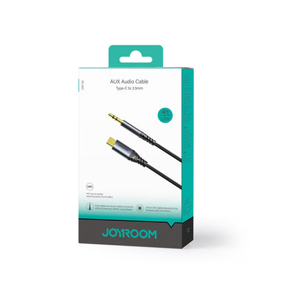 USB-C - 3,5 mm Joyroom SY-A07 -audiokaapeli, 1,2 m, musta