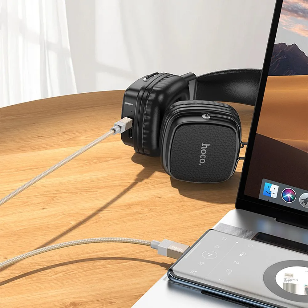 USB-C - 3.5mm HOCO UPA32B -audiokaapeli, 1m, Musta